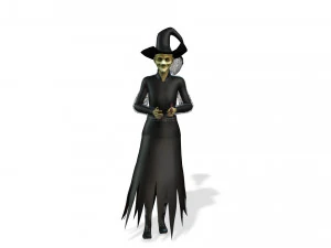 THE HALLOWEEN WITCH 3D MODEL - OBJ - FBX - 3D PRINTING - 3D PROJECT - GAME READY 3D Model