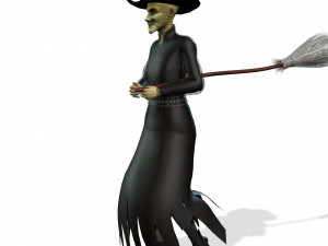 THE HALLOWEEN WITCH 3D MODEL - OBJ - FBX - 3D PRINTING - 3D PROJECT - GAME READY 3D Model
