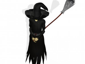 THE HALLOWEEN WITCH 3D MODEL - OBJ - FBX - 3D PRINTING - 3D PROJECT - GAME READY 3D Model