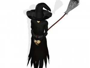 THE HALLOWEEN WITCH 3D MODEL - OBJ - FBX - 3D PRINTING - 3D PROJECT - GAME READY 3D Model