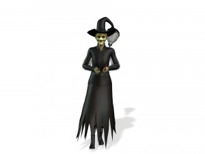 THE HALLOWEEN WITCH 3D MODEL - OBJ - FBX - 3D PRINTING - 3D PROJECT - GAME READY 3D Model