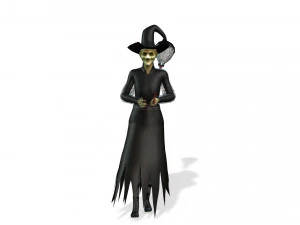 THE HALLOWEEN WITCH 3D MODEL - OBJ - FBX - 3D PRINTING - 3D PROJECT - GAME READY 3D Model
