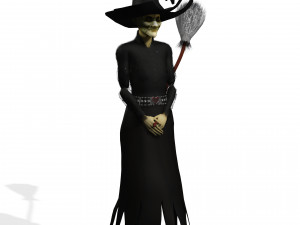 THE HALLOWEEN WITCH 3D MODEL - OBJ - FBX - 3D PRINTING - 3D PROJECT - GAME READY 3D Model