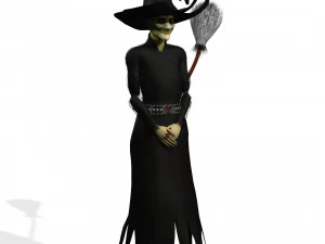 THE HALLOWEEN WITCH 3D MODEL - OBJ - FBX - 3D PRINTING - 3D PROJECT - GAME READY 3D Model