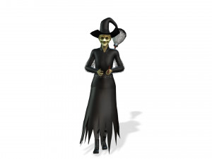 THE HALLOWEEN WITCH 3D MODEL - OBJ - FBX - 3D PRINTING - 3D PROJECT - GAME READY 3D Model