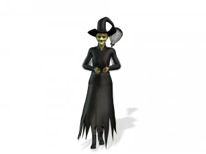 THE HALLOWEEN WITCH 3D MODEL - OBJ - FBX - 3D PRINTING - 3D PROJECT - GAME READY 3D Model
