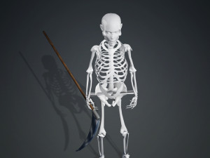 THE DEATH HALLOWEEN 3D MODEL - OBJ - FBX - 3D PRINTING - 3D PROJECT - GAME READY 3D Model