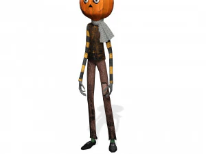 JONGEN POMPOEN HALLOWEEN 3D-MODEL - OBJ - FBX - 3D-AFDRUKKEN - 3D-PROJECT - SPEL KLAAR 3D Model
