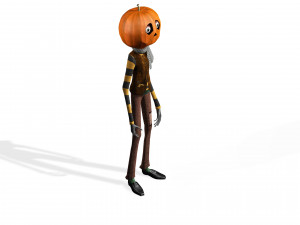 BOY PUMPKIN HALLOWEEN 3D MODEL - OBJ - FBX - 3D PRINTING - 3D PROJECT - GAME READY Modèle 3D