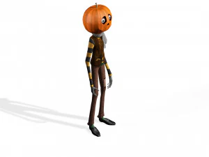 BOY PUMPKIN HALLOWEEN 3D MODEL - OBJ - FBX - 3D PRINTING - 3D PROJECT - GAME READY 3D Model