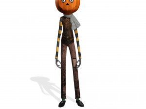 BOY PUMPKIN HALLOWEEN 3D MODEL - OBJ - FBX - 3D PRINTING - 3D PROJECT - GAME READY Modèle 3D