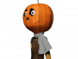 BOY PUMPKIN HALLOWEEN 3D MODEL - OBJ - FBX - 3D PRINTING - 3D PROJECT - GAME READY 3D Model