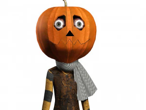 BOY PUMPKIN HALLOWEEN 3D MODEL - OBJ - FBX - 3D PRINTING - 3D PROJECT - GAME READY 3D Model