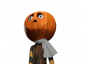 BOY PUMPKIN HALLOWEEN 3D MODEL - OBJ - FBX - 3D PRINTING - 3D PROJECT - GAME READY 3D Model