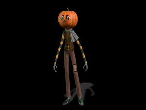 BOY PUMPKIN HALLOWEEN 3D MODEL - OBJ - FBX - 3D PRINTING - 3D PROJECT - GAME READY 3D Model