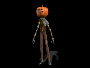 BOY PUMPKIN HALLOWEEN 3D MODEL - OBJ - FBX - 3D PRINTING - 3D PROJECT - GAME READY 3D Model