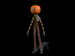 BOY PUMPKIN HALLOWEEN 3D MODEL - OBJ - FBX - 3D PRINTING - 3D PROJECT - GAME READY 3D Model