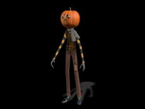 BOY PUMPKIN HALLOWEEN 3D MODEL - OBJ - FBX - 3D PRINTING - 3D PROJECT - GAME READY 3D Model