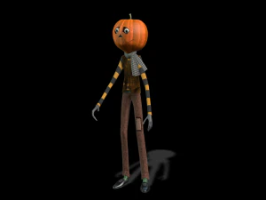 BOY PUMPKIN HALLOWEEN 3D MODEL - OBJ - FBX - 3D PRINTING - 3D PROJECT - GAME READY 3D Model