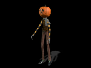 BOY PUMPKIN HALLOWEEN 3D MODEL - OBJ - FBX - 3D PRINTING - 3D PROJECT - GAME READY 3D Model