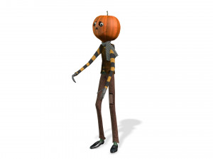 BOY PUMPKIN HALLOWEEN 3D MODEL - OBJ - FBX - 3D PRINTING - 3D PROJECT - GAME READY Modèle 3D