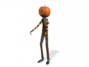 BOY PUMPKIN HALLOWEEN 3D MODEL - OBJ - FBX - 3D PRINTING - 3D PROJECT - GAME READY 3D Model