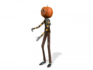 BOY PUMPKIN HALLOWEEN 3D MODEL - OBJ - FBX - 3D PRINTING - 3D PROJECT - GAME READY Modèle 3D
