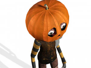 BOY PUMPKIN HALLOWEEN 3D MODEL - OBJ - FBX - 3D PRINTING - 3D PROJECT - GAME READY 3D Model