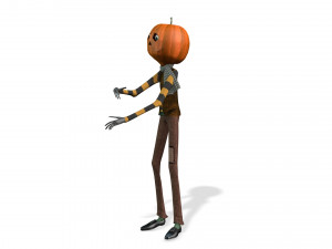 BOY PUMPKIN HALLOWEEN 3D MODEL - OBJ - FBX - 3D PRINTING - 3D PROJECT - GAME READY Modèle 3D