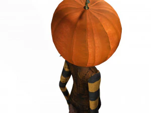 BOY PUMPKIN HALLOWEEN 3D MODEL - OBJ - FBX - 3D PRINTING - 3D PROJECT - GAME READY 3D Model