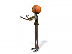 BOY PUMPKIN HALLOWEEN 3D MODEL - OBJ - FBX - 3D PRINTING - 3D PROJECT - GAME READY Modèle 3D