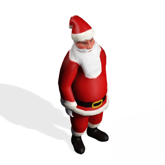 SANTA CLAUS 3D MODEL - OBJ - FBX - 3D PRINTING - 3D PROJECT - GAME READY 3D Модель .c4d .max .obj .3ds .fbx .stl .blend 