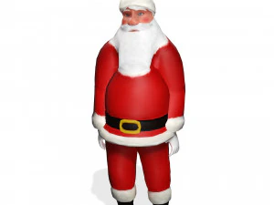 SANTA CLAUS 3D MODEL - OBJ - FBX - 3D PRINTING - 3D PROJECT - GAME READY 3D Model