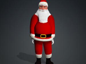 SANTA CLAUS 3D MODEL - OBJ - FBX - 3D PRINTING - 3D PROJECT - GAME READY 3D Модель