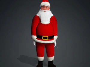 SANTA CLAUS 3D MODEL - OBJ - FBX - 3D PRINTING - 3D PROJECT - GAME READY 3D Model