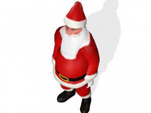 SANTA CLAUS 3D MODEL - OBJ - FBX - 3D PRINTING - 3D PROJECT - GAME READY 3D Model