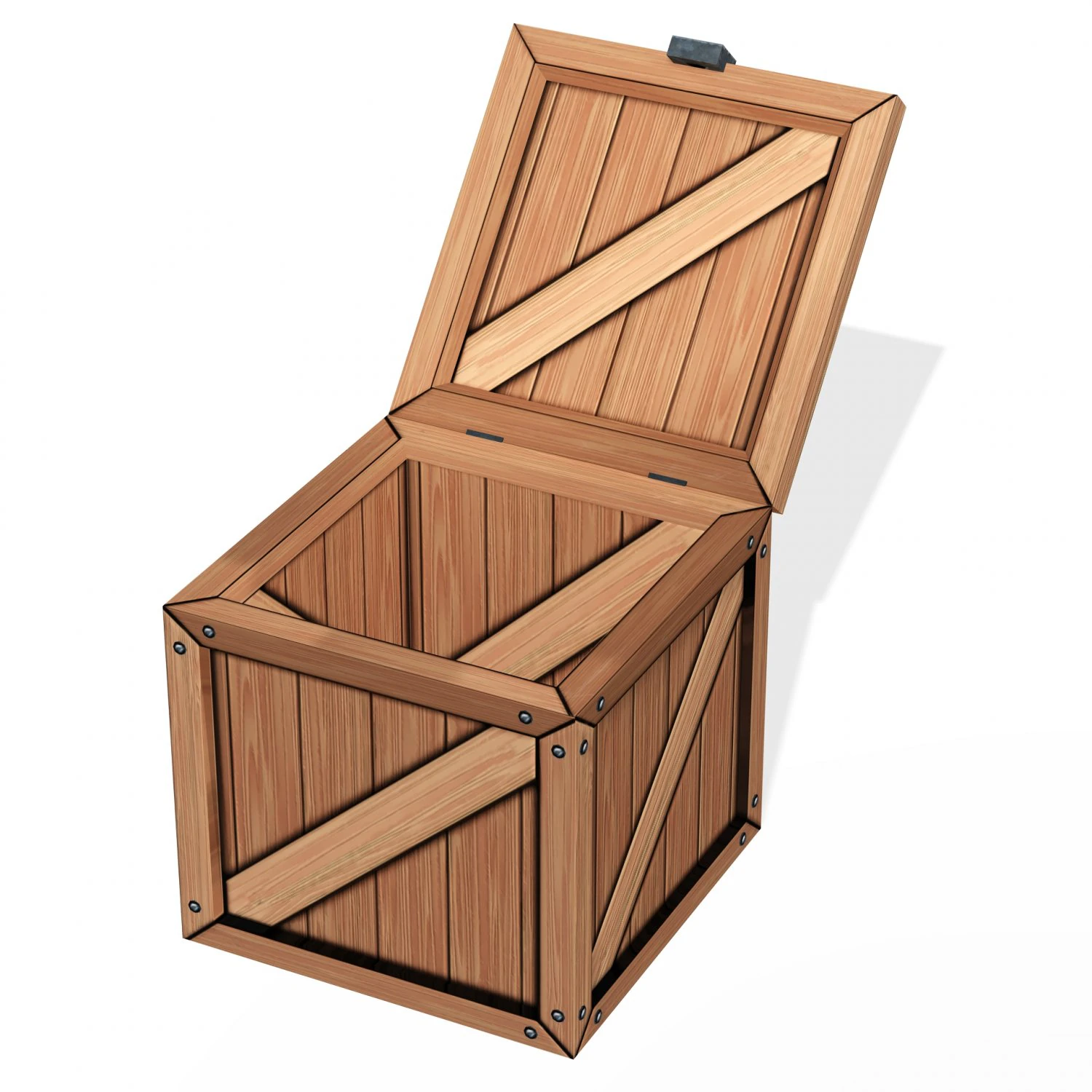 WOODEN BOX FOR 3D PRINTING OBJ 3D AND FBX BOX WOODEN WOODENBOX 3D Model .c4d .max .obj .3ds .fbx .stl .blend 