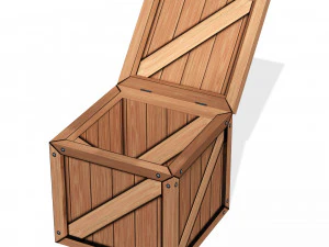 SCATOLA IN LEGNO PER STAMPA 3D OBJ 3D E FBX WOODEN WOODENBOX Modello 3D