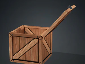 WOODEN BOX FOR 3D PRINTING OBJ 3D AND FBX BOX WOODEN WOODENBOX 3D Model
