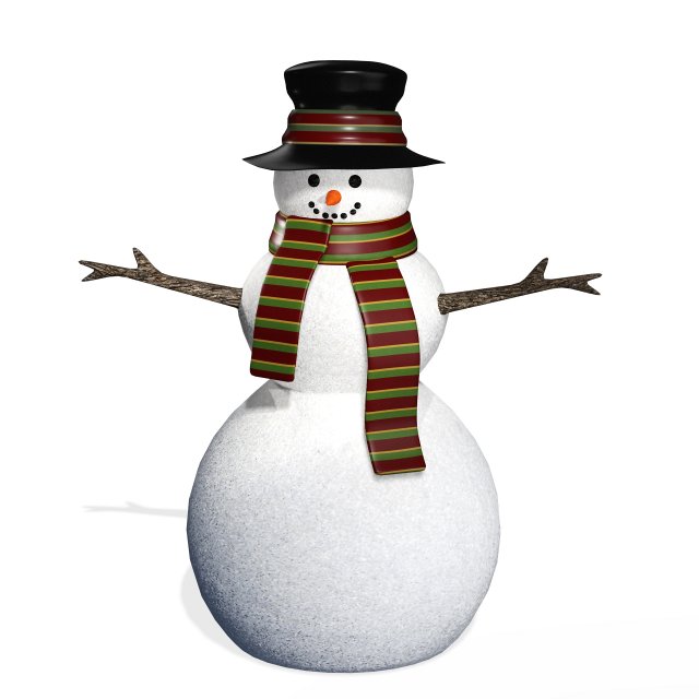 SNOWMAN 3D MODEL - OBJ - FBX - 3D PRINTING - 3D PROJECT - SNOWMAN 3D Model .c4d .max .obj .3ds .fbx .stl .blend 