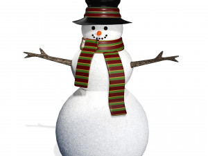 SNOWMAN 3D MODEL - OBJ - FBX - 3D PRINTING - 3D PROJECT - SNOWMAN 3D Model