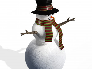 SNOWMAN 3D MODEL - OBJ - FBX - 3D PRINTING - 3D PROJECT - SNOWMAN 3D Model