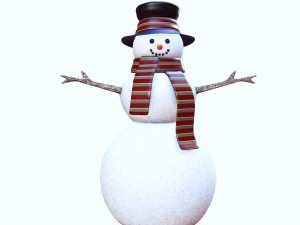 SNOWMAN 3D MODEL - OBJ - FBX - 3D PRINTING - 3D PROJECT - SNOWMAN 3D Model