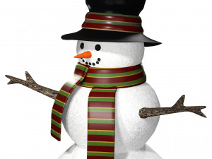 SNOWMAN 3D MODEL - OBJ - FBX - 3D PRINTING - 3D PROJECT - SNOWMAN 3D Model