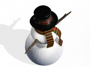 SNOWMAN 3D MODEL - OBJ - FBX - 3D PRINTING - 3D PROJECT - SNOWMAN 3D Model