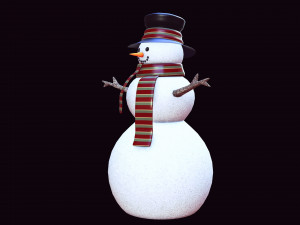 SNOWMAN 3D MODEL - OBJ - FBX - 3D PRINTING - 3D PROJECT - SNOWMAN 3D Model