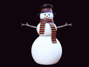 SNOWMAN 3D MODEL - OBJ - FBX - 3D PRINTING - 3D PROJECT - SNOWMAN 3D Model