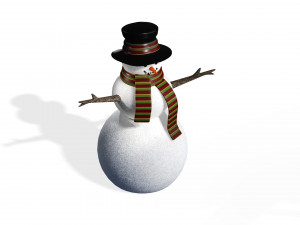 SNOWMAN 3D MODEL - OBJ - FBX - 3D PRINTING - 3D PROJECT - SNOWMAN 3D Model
