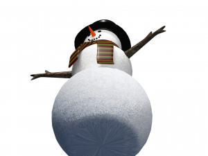 SNOWMAN 3D MODEL - OBJ - FBX - 3D PRINTING - 3D PROJECT - SNOWMAN 3D Model