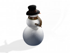 SNOWMAN 3D MODEL - OBJ - FBX - 3D PRINTING - 3D PROJECT - SNOWMAN 3D Model